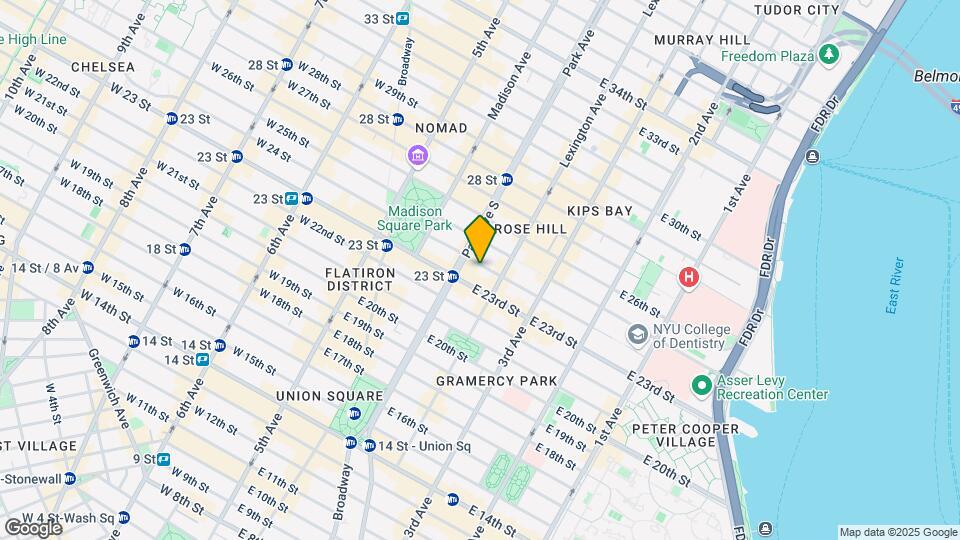 124 E 24th St Mapa y Detalles de la Ubicación
