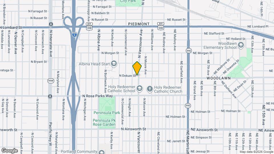 212 N Dekum St, Unit #2 Mapa y Detalles de la Ubicación