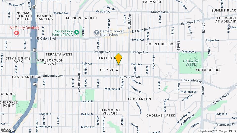 4077 Menlo Ave Map and Location Details