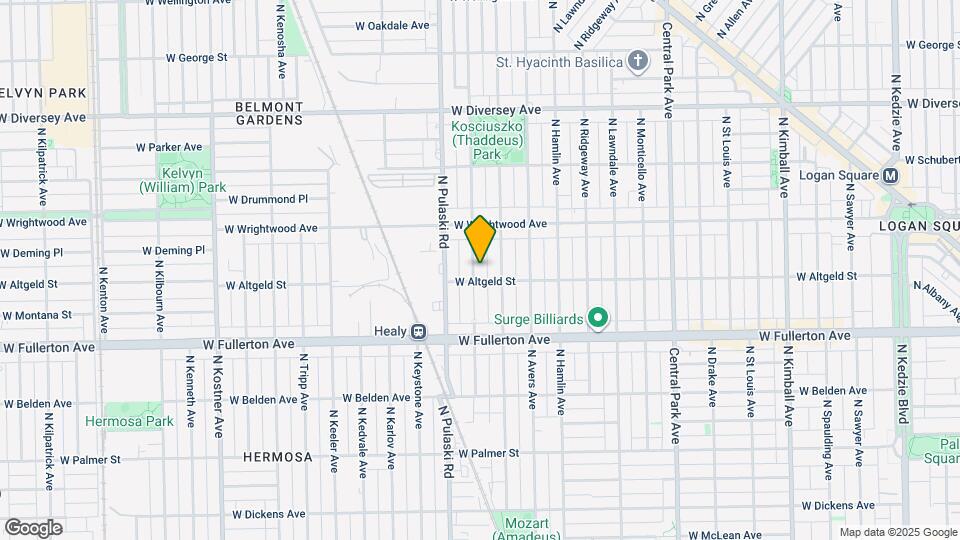 2509 N Harding Ave Map and Location Details