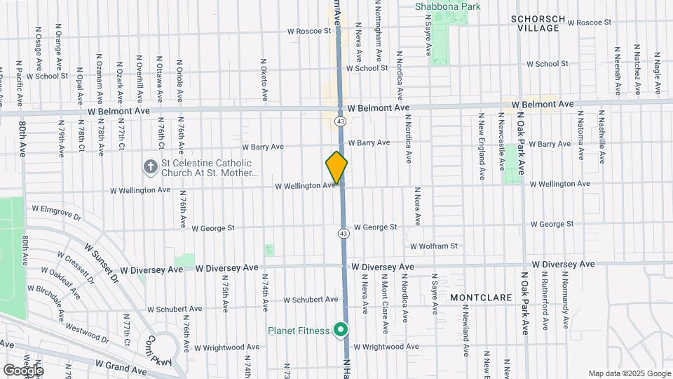 7201 W Wellington Ave Map and Location Details