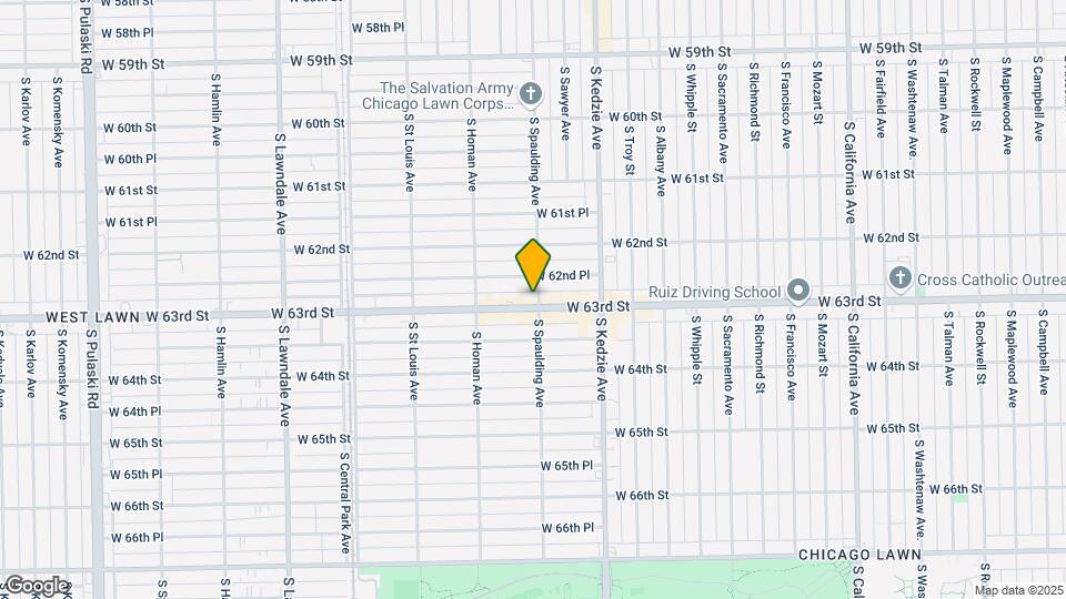 6252 S Spaulding Ave Map and Location Details