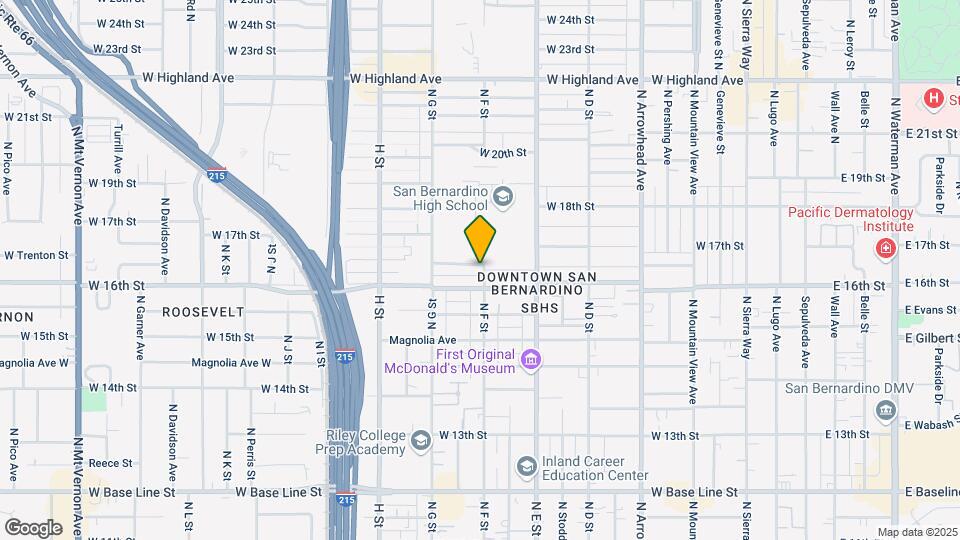 1652 N F St Map and Location Details