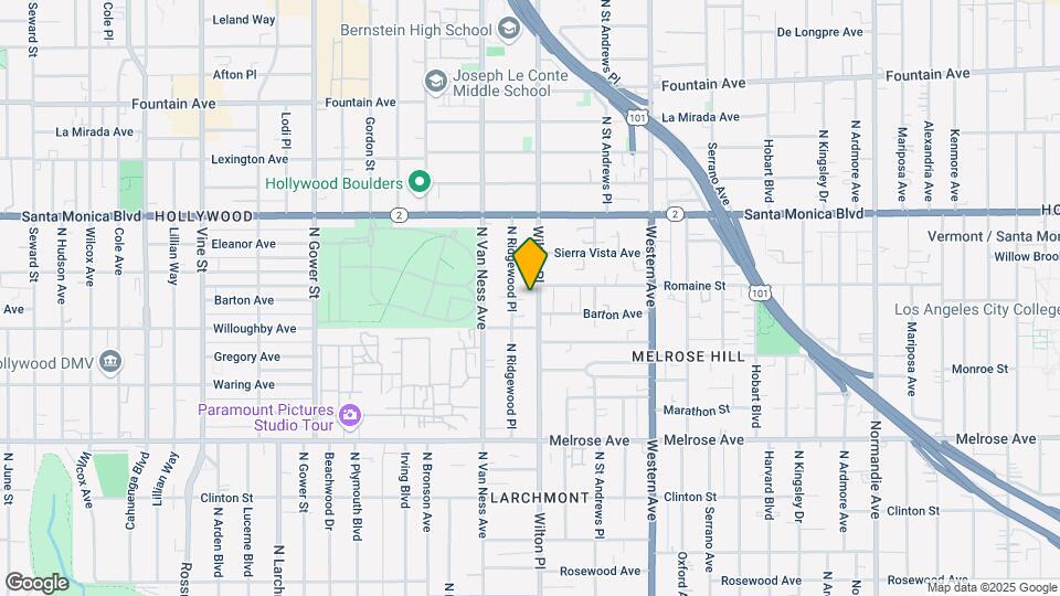 967 N Wilton Pl Map and Location Details