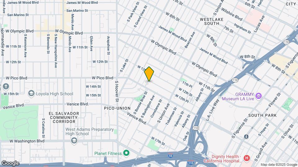 1238 S Bonnie Brae St, Unit 2nd-Floor Duplex Map and Location Details