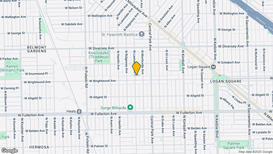 2609-2611 N Lawndale Ave Map and Location Details