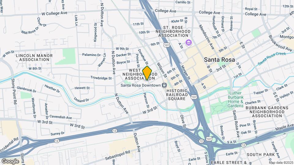 107 W 6th St Mapa y Detalles de la Ubicación