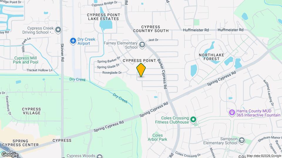 16406 Cypress Valley Dr Map and Location Details