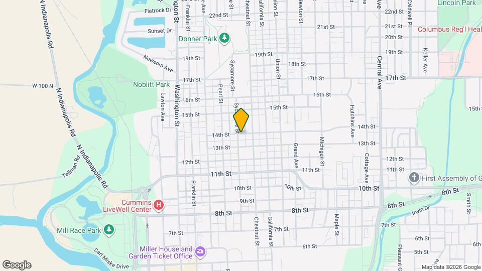 1331 Sycamore St Mapa y Detalles de la Ubicación