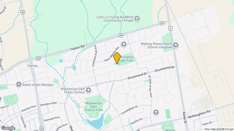 107 Princeton Gate Map and Location Details