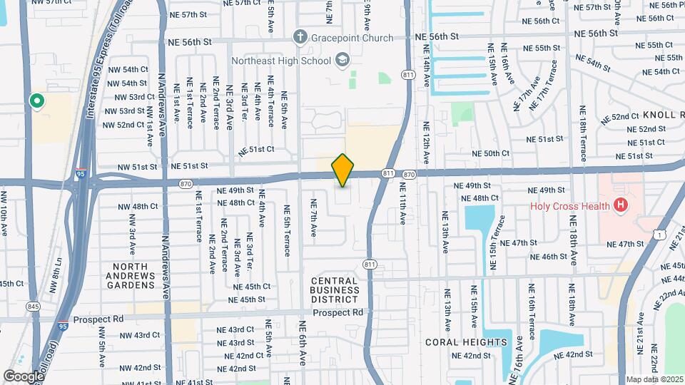 850 E Commercial Blvd Map and Location Details