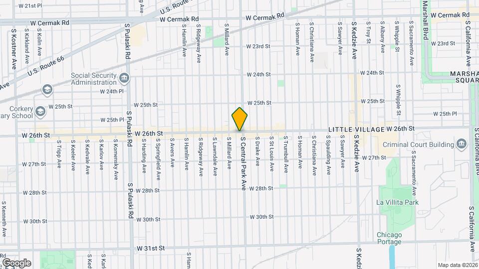 3607 W 26th St Map and Location Details