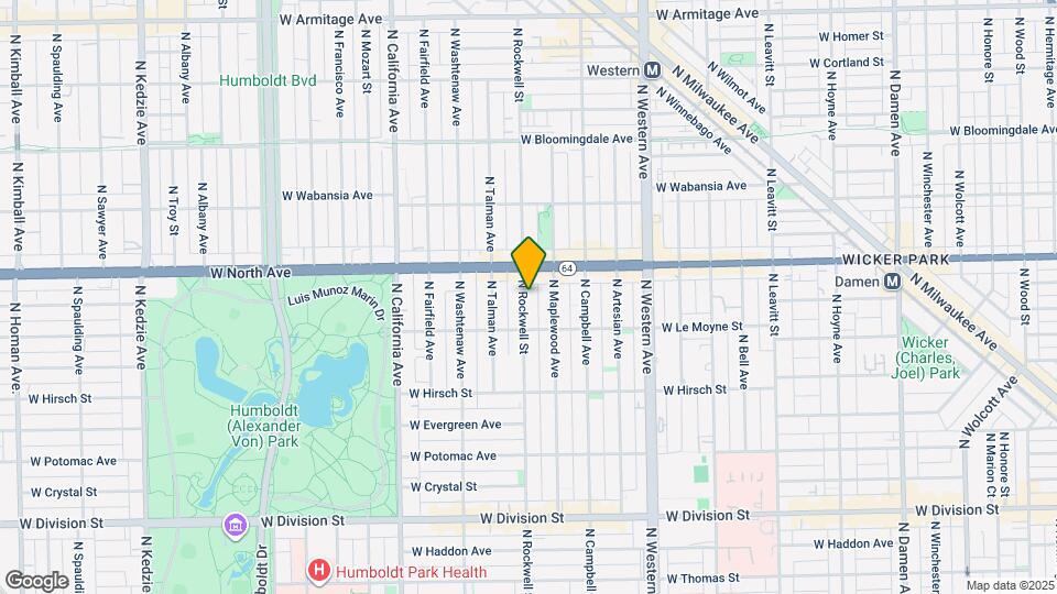 1533 N Rockwell St, Unit 1 Mapa y Detalles de la Ubicación