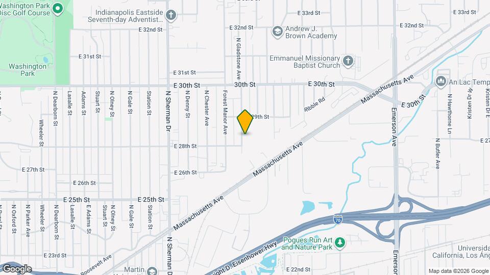 2819 N Gladstone Ave Map and Location Details