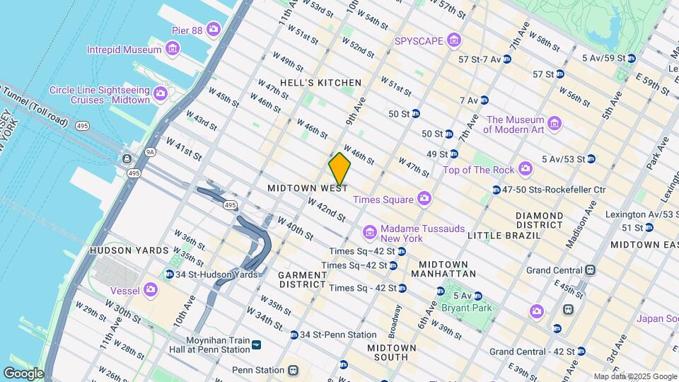 333 W 43rd St Map and Location Details