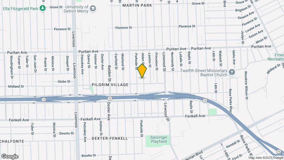 15727 Alden St Map and Location Details