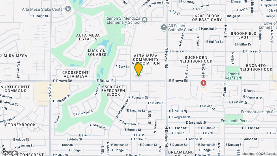 5808 E Brown Rd Map and Location Details