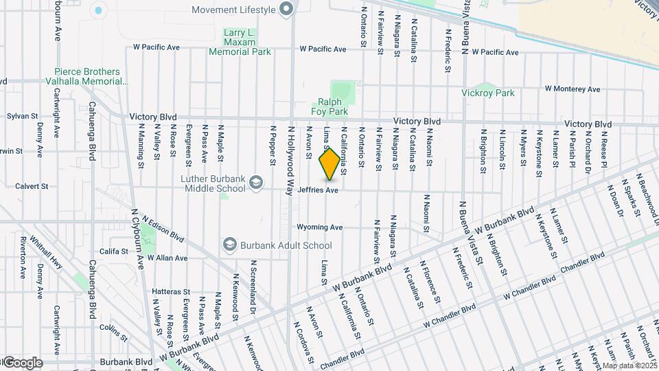 1700 N Lima St Map and Location Details