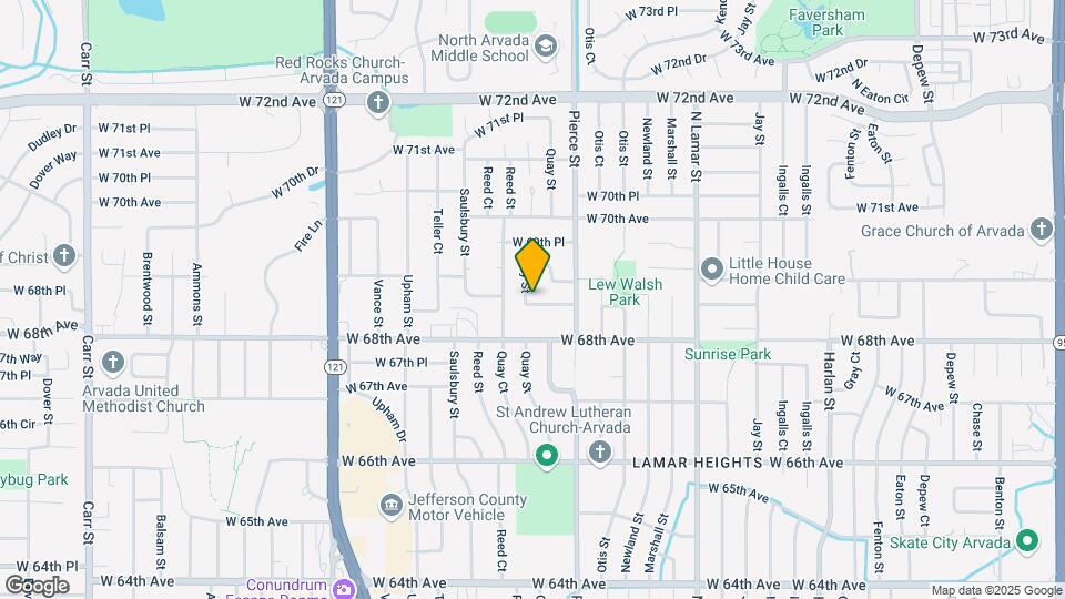 6861 W 68th Pl Map and Location Details
