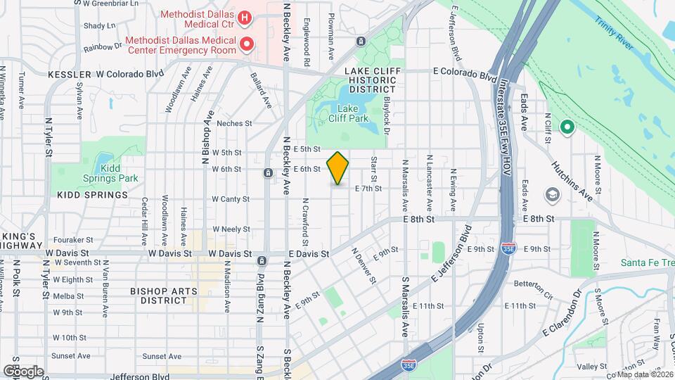 308 E 7th St Map and Location Details