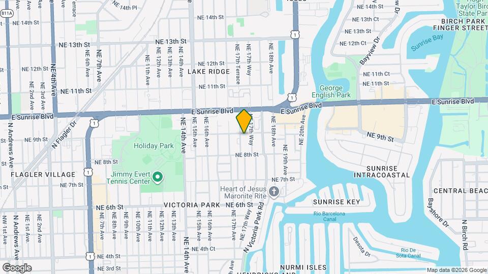 836 NE 17th Ter Map and Location Details