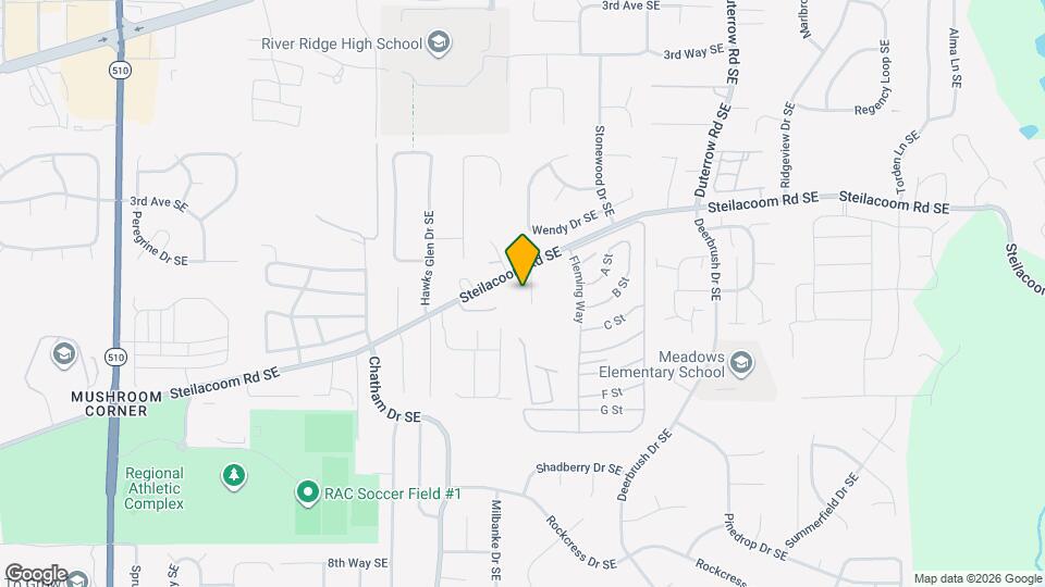 9023 Steilacoom Rd SE Mapa y Detalles de la Ubicación