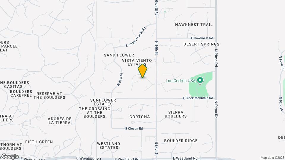 8700 E Black Mountain Rd Map and Location Details