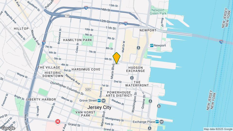 Hudson Exchange Phase II Mapa y Detalles de la Ubicación