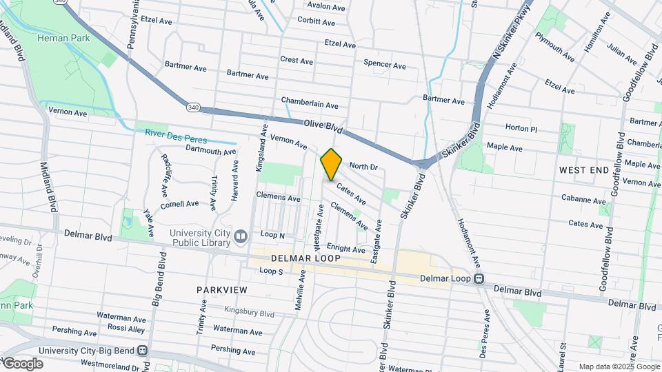 6416 Cates Ave Map and Location Details