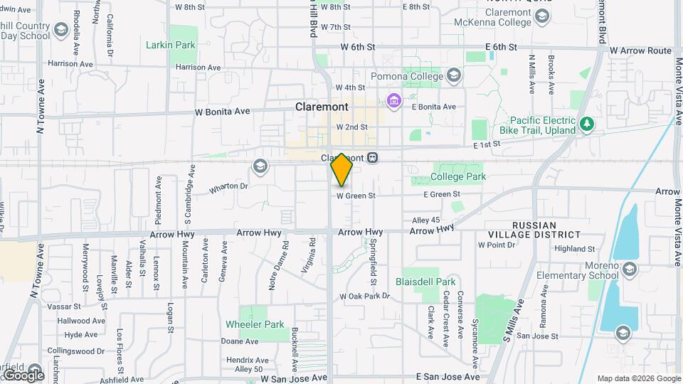 317 W Green St, Unit 317 w green st Claremont ca 91711 Map and Location Details