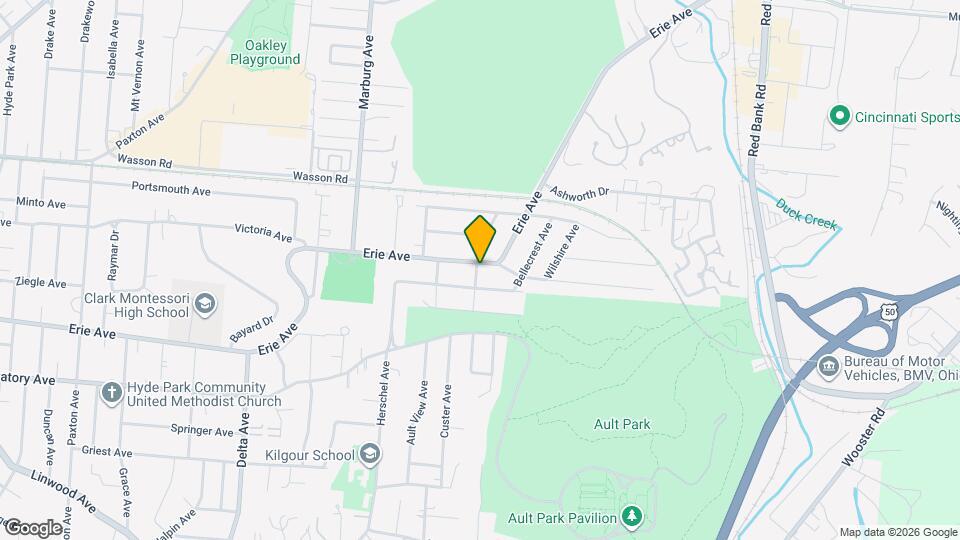 3563 Erie Ave, Unit East Hyde Park Two Bedroom Apartment Map and Location Details