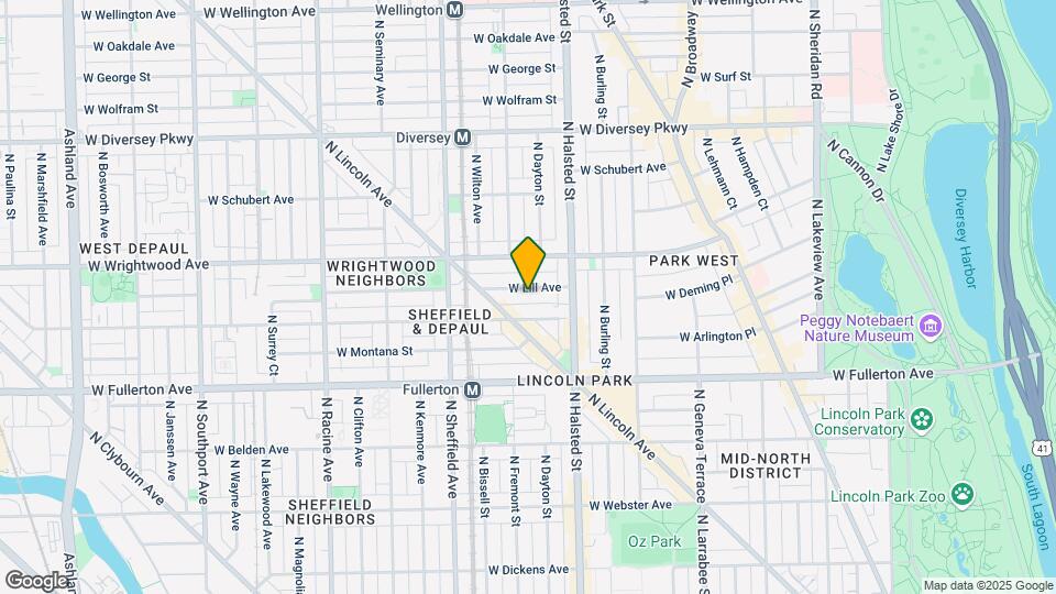 843 W Lill Ave Map and Location Details