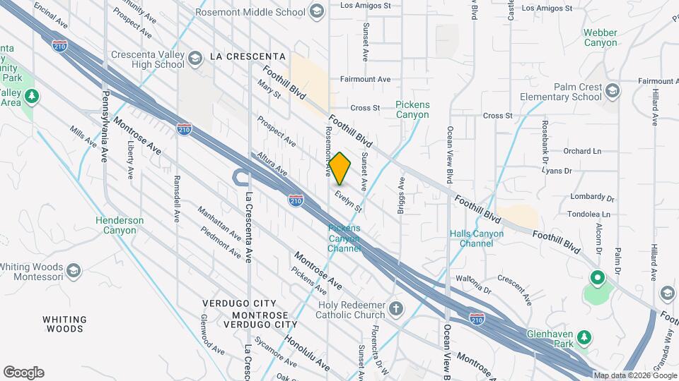 2551 Evelyn St Map and Location Details