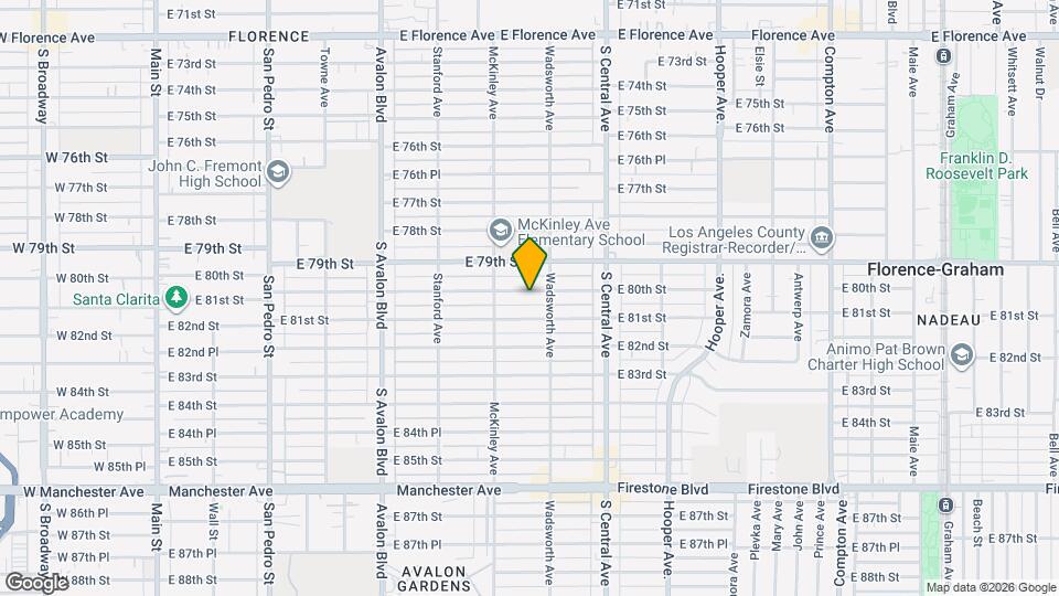 838 E 80th St Map and Location Details