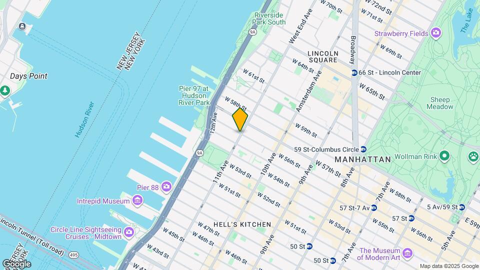 611 W 56th St Map and Location Details