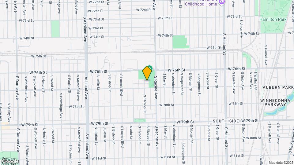 7645 S Throop St Map and Location Details