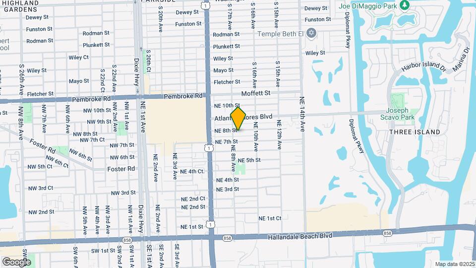 808 NE 8th St Map and Location Details