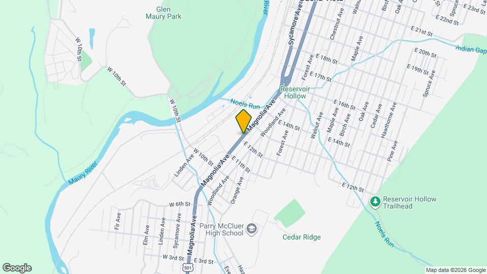 1206 Magnolia Ave Map and Location Details