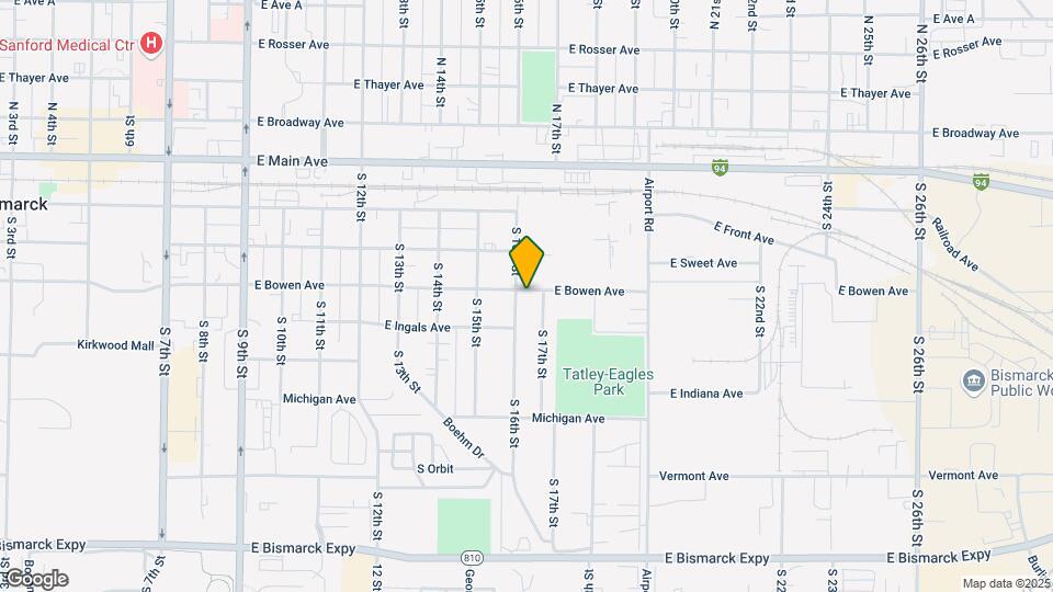 1605 E Bowen Ave Map and Location Details