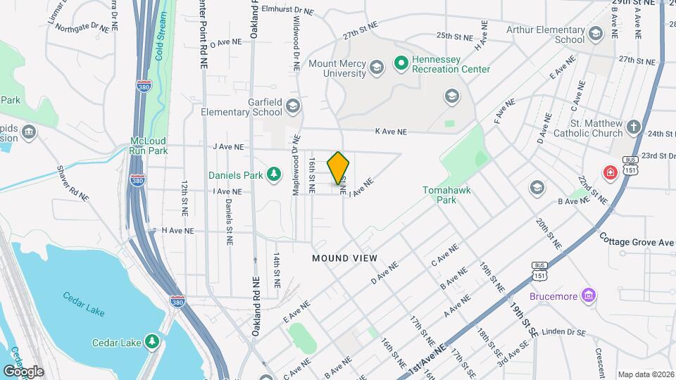 1001 17th St NE Map and Location Details