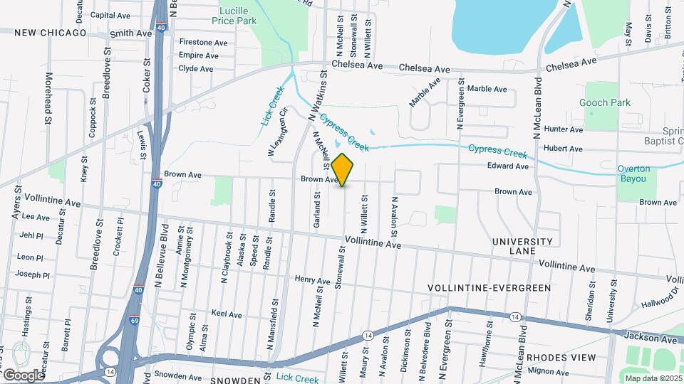 1027 Stonewall St Map and Location Details