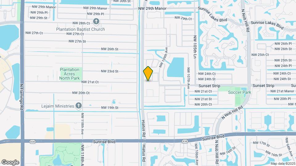 11076 NW 23rd Ct Map and Location Details