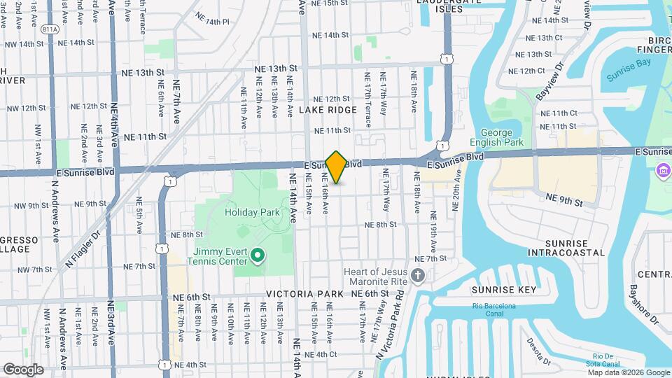 909 NE 16th Terrace Map and Location Details