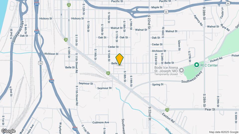 1717 Center St Map and Location Details