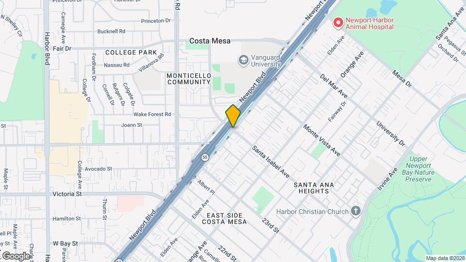 Costa Mesa Village Map and Location Details