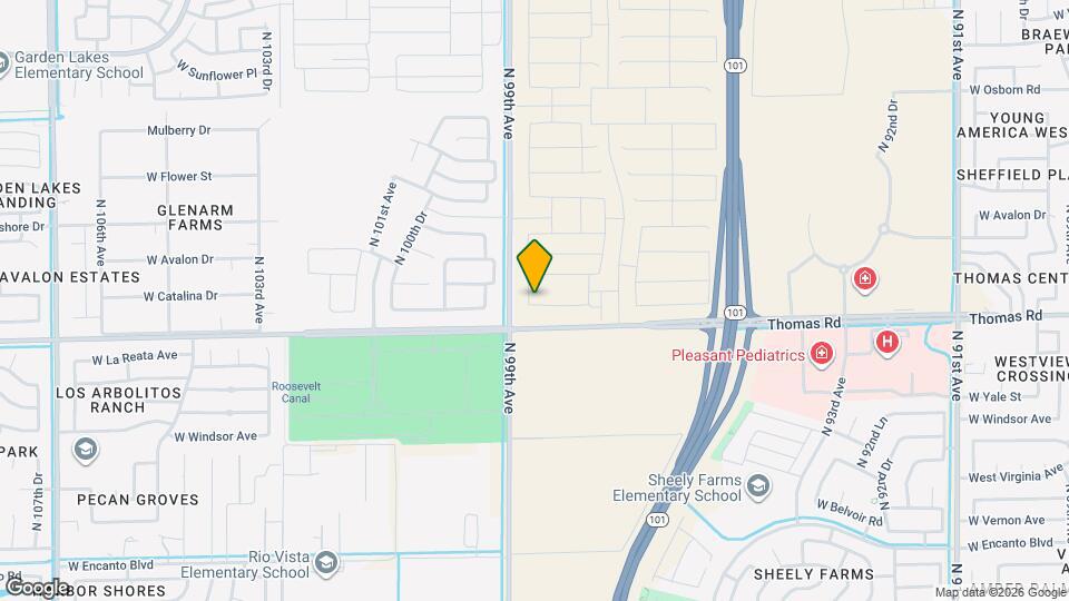 9844 W Verde Ln Map and Location Details