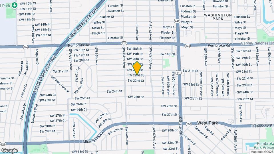 6308 SW 22nd St Map and Location Details