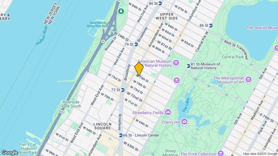 152 W 75th St Map and Location Details