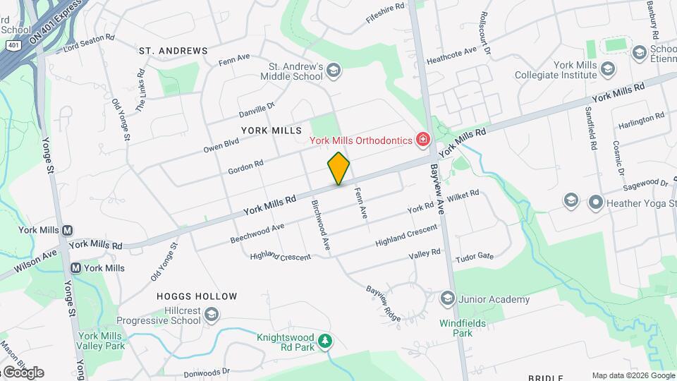 195 York Mills Rd Map and Location Details