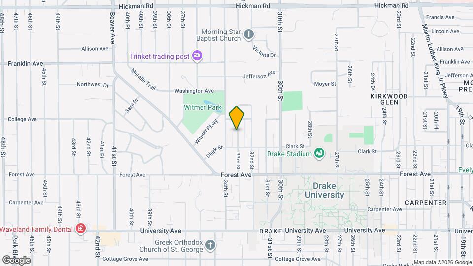 1524 33rd St Map and Location Details